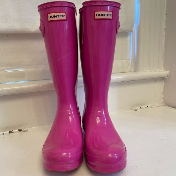 hunter ladies pink wellies